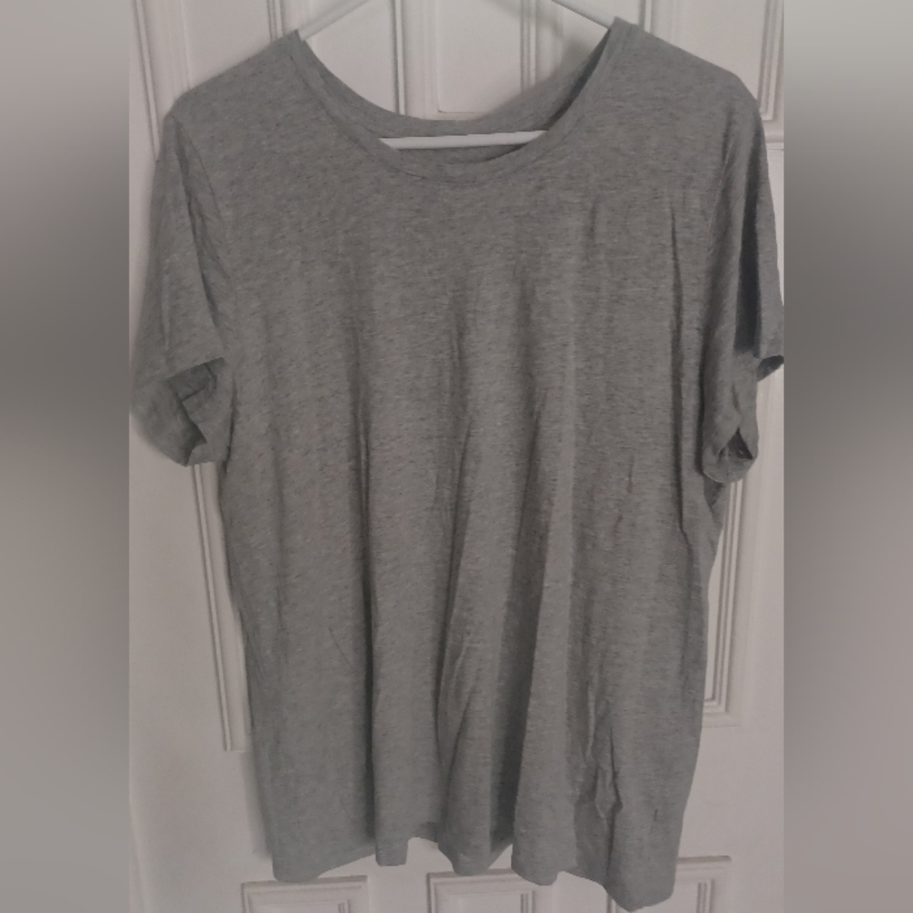 GAP Ladies Pullover TShirt Grey XL short Sleeve